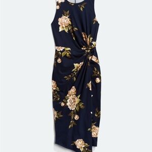 Stitch Fix Nine Britton Abigail Brushed Knit Fitted Halter Midi Dress.